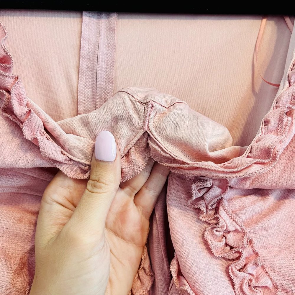 Pink Ruffled Trim Dress - Picture 4 of 7